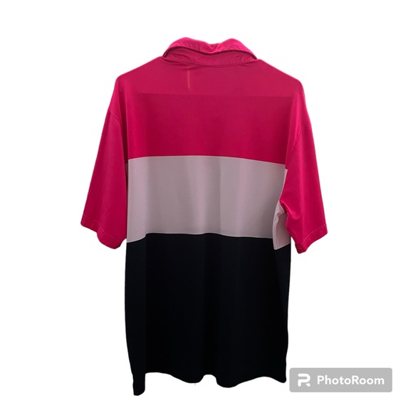 Men’s Golf Polo Size Large, Pink Blue and White, from Walter Hagen - Picture 3 of 5